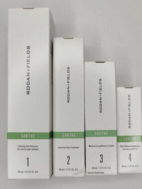 Rodan + Fields Soothe Regimen New in Box Sealed 4 Piece Set Exp 2023/2024 (A)